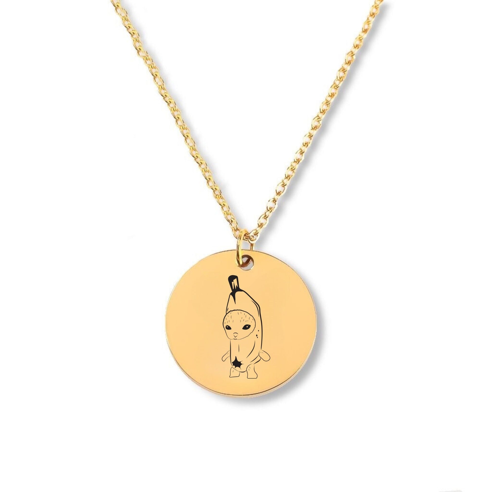 Banana Cat Meme Necklace - Always Buddies