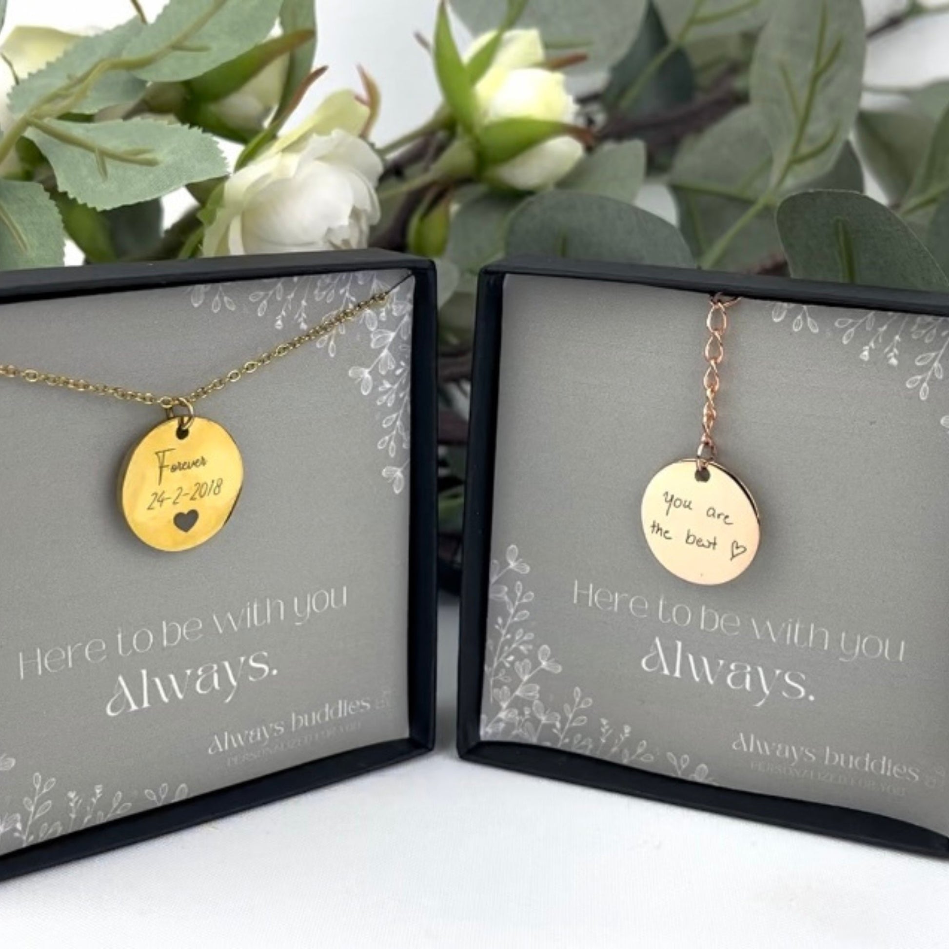 Eternal Handwritten Message Necklace - Always Buddies